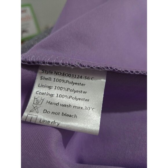 Ever Pretty Lavender Sleeveless Mini Dress Size Large Sparkle Glitter Vneck Hoco - Picture 11 of 13